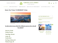 What are the Top 10 Greenest Cities? | Green City Times