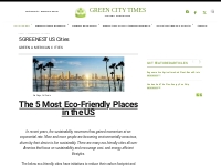 What are the 5 GREENEST US Cities? | Green City Times