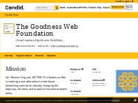 The Goodness Web Foundation - GuideStar Profile