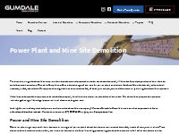 Mine Site Demolition – Power Plant Demolition | Gumdale Demolition