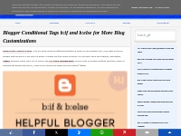 Blogger Conditional Tags b:if and b:else for More Blog Customizations