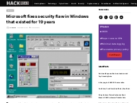 Microsoft fixes security flaw in Windows that existed for 19 years