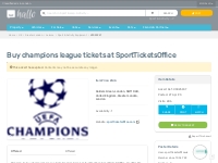 Buy champions league tickets at SportTicketsOffice | London | Greater 