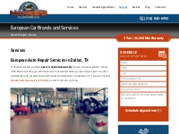 Services for Euro Car Owners in Dallas, TX | Hance s European