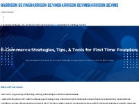 E-Commerce Strategies, Tips,   Tools for First Time Founders - Harriso