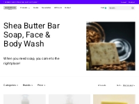 Shea Butter Bar Soap For Face   Body Wash - Hazelwood