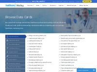 Medical Mailing Lists - Browse Data Cards