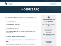 Hospice FAQ - Heart of Texas Hospice