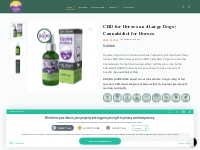 CBD for Horses and Dogs | Cannabidiol for Horses | 5000mg