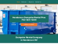       Dumpster Rental Company | Dumpster Rentals | Henderson, NV
