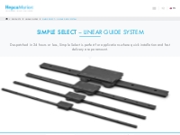 Simple Select Linear Guide System | Fast Delivery | HepcoMotion