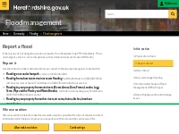 Flood management - Herefordshire Council