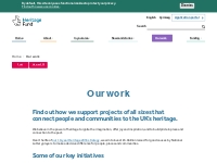 Our work | The National Lottery Heritage Fund