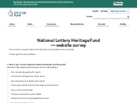 Website survey 2023 | The National Lottery Heritage Fund
