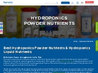 Best Nutrients for Hydroponics | Hydroponic Powder Nutrients
