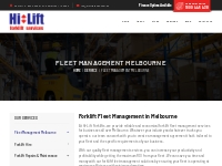 Forklift Fleet Management in Melbourne | Hi-Lift Forklifts