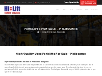 Forklifts for Sale in Melbourne | New   Used Forklift Sales | Hi-Lift 