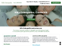 Hills Osteopaths. Castle Hill. Osteopathy - podiatry - massage