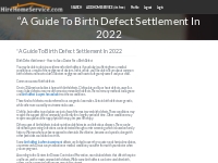  A Guide To Birth Defect Settlement In 2022   Find Handyman, Plumbers,
