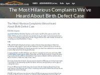 The Most Hilarious Complaints We ve Heard About Birth Defect Case   Fi