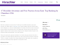 17 Hirschler Attorneys and Five Practice Areas Earn Top Ranking by Cha