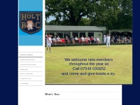 Holt Bowls Club - What's New?