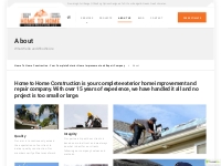 About   Home To Home Construction   Your Complete Exterior Home Improv