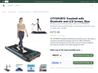 CITYSPORTS Treadmill: Bluetooth Connectivity, LCD Screen, Blue