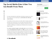 Top Social Media Sites   How You Can Benefit From Them - Hongkiat