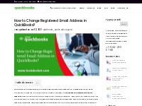 Change Registered Email Address in QuickBooks Desktop