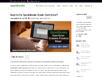 Fix Crash Com Error in QuickBooks: Best Troubleshooting Steps