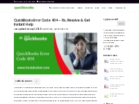 QuickBooks Error Code 404 - Fix, Resolve   Get Instant Help [Solved]