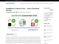 QuickBooks Conversion Tool - How to Download And Use