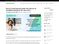 Download and Install QuickBooks Desktop Trial Versions - 30 days
