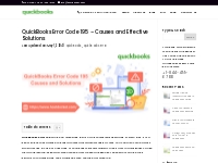 QuickBooks Error Code 195 - Causes and Effective Solutions  