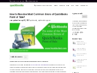 Most Common QuickBooks Point of Sale Errors and Troubleshooting
