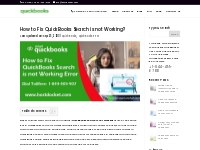 Fix QuickBooks search is not working Issue