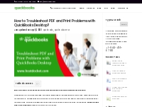 QuickBooks PDF and Print Problems [Troubleshooting Steps]