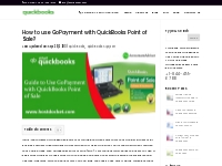 Use Intuit GoPayment with QuickBooks Point of Sale (POS)