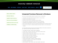 Unwanted Furniture Removal - Rivercity Rubbish Removal