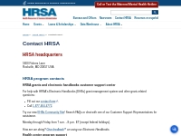 Contact HRSA | HRSA