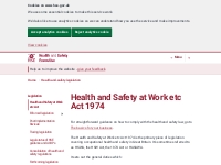 Health and Safety at Work etc Act 1974 - legislation explained