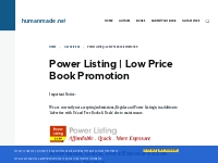 Low Price Book Promotion $4.99 | Power Listing humanmade.net