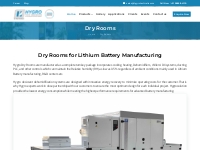 Dry Rooms for Lithium Battery Manufacturing, Customized Dry Rooms, Dry
