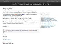 Open Hyperlink in a New Window or Tab - HyperlinkCode.com