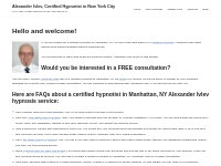 Alexander Ivlev, certified hypnotist in Manhattan, NY 10024