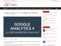 Google Analytics 4   11 Step Migration Checklist   iBlogzone.com | Inb
