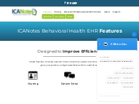 ICANotes Behavioral Health EHR Features for Clinicians