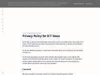 Privacy Policy for ICT Sewa - ICT Sewa