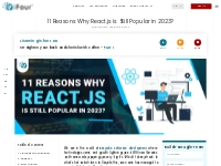 11 Reasons Why React.js is Still Popular in 2023? | iFour Technolab